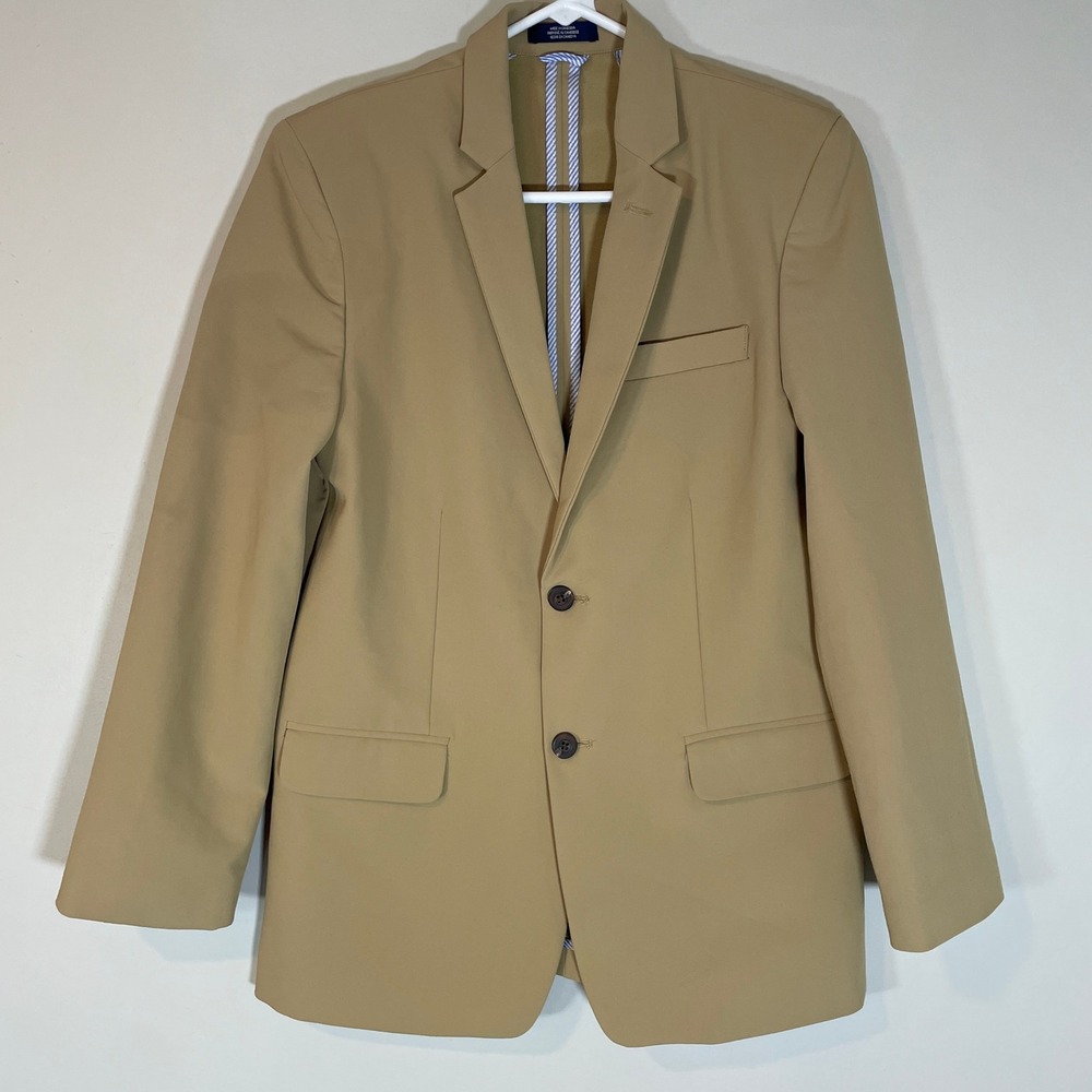 IZOD Boys Tan Two Button Blazer Sport Coat Khaki Size 16 Regular Wedding